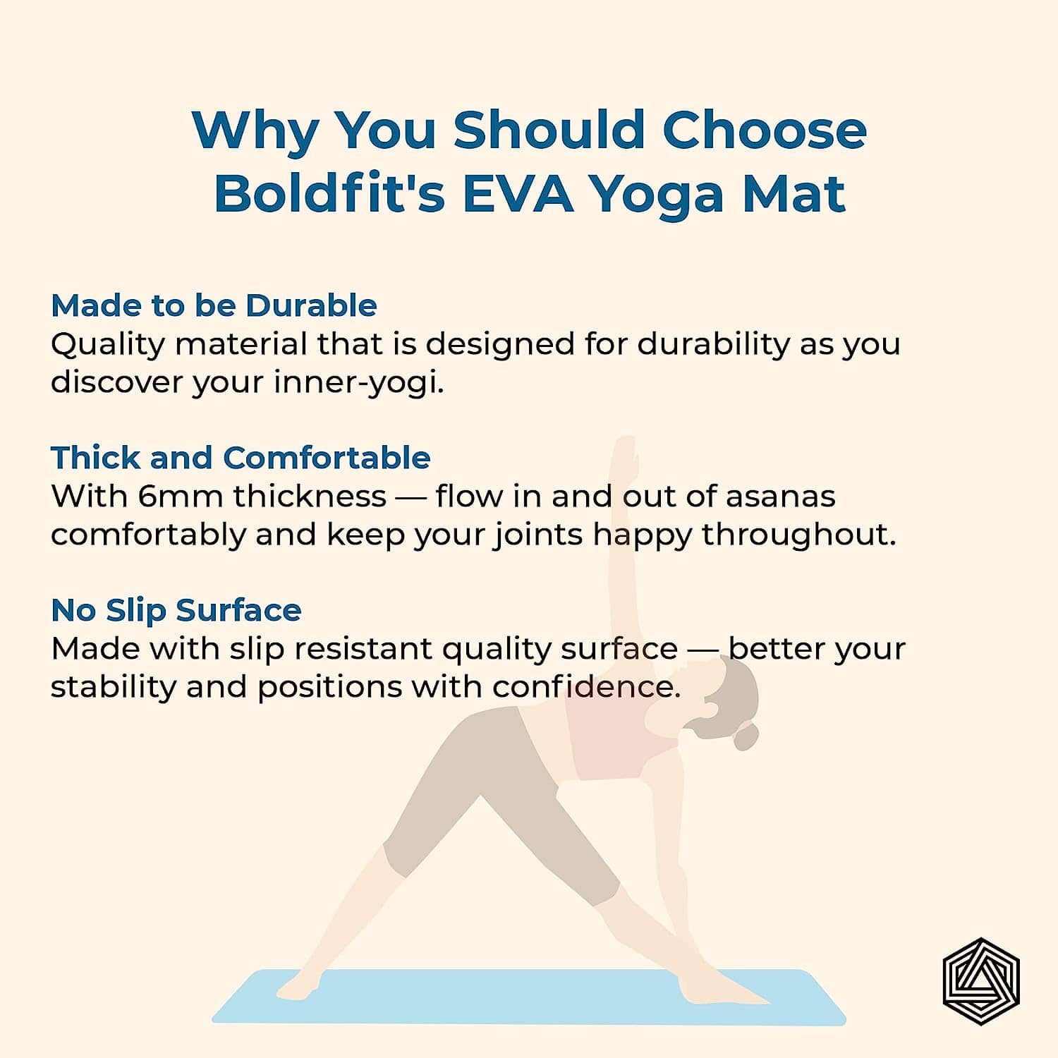 Boldfit Yoga Mats For Women yoga mat for men Exercise mat for home workout  yoga mat for women gym mat Anti Slip Yoga mat 6mm Workout mat Yoga Mat For Kids  Yoga